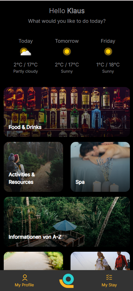 orderando App – Hotel Dashboard